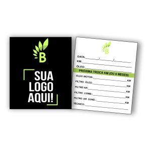 200 Etiquetas Troca de Óleo 60x70mm